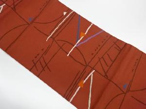 リサイクル　抽象模様織出し名古屋帯